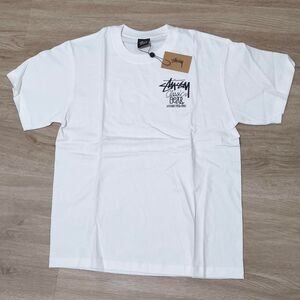 Stüssy Classic Gear Pig Dyed Tee – White (Size M) | Brand New w/ Tags
